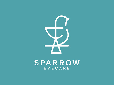 Sparrow Eyecare bird branding design eye doctor illustration logo optometrist sparrow