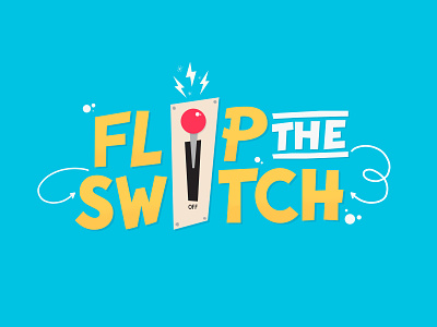 Flip the Switch animation design game illustrated illustration logo retro