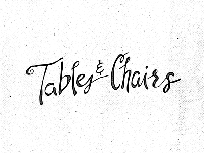 Tables & Chairs church hand drawn sermon series type