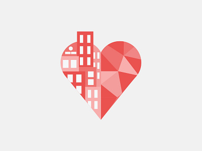 Missional Community Logo buildings city heart illustrated missional community