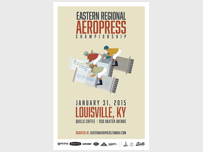 Aeropress Championship Poster aeropress championship coffee illustrated jockeys louisville