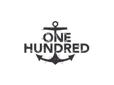 OneHundred 100 anchor grunge logo one hundred restaurant