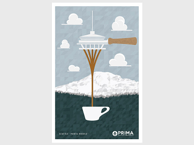 Seattle Porta-Needle coffee mt. rainier portafilter seattle space needle trees