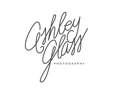 Glass Photography Logo custom type illustrated logo photography script