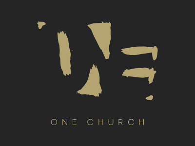 One Church church handdrawn logo painted