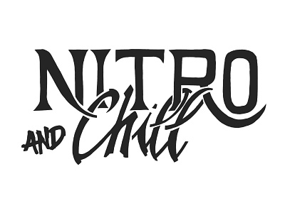 Nitro & Chill coffee handdrawn ipad pro lettering nitro type