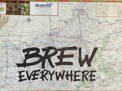 Brew Everywhere brew coffee handlettering kentucky marker