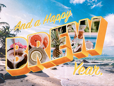 Happy Brew Year Postcard