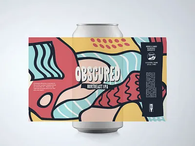 Obscure beer beer art beer branding beer can beer can design beer label beer label design procreate