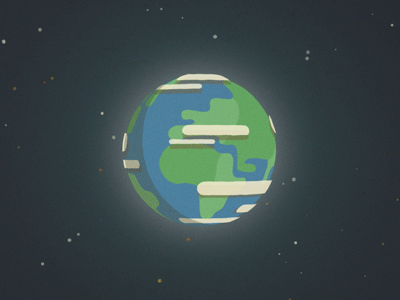 Earf after effects design earth galaxy gif illustrator motion nashville space universe world