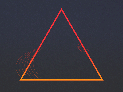 Triangle animation data visualization geometry gradient lines