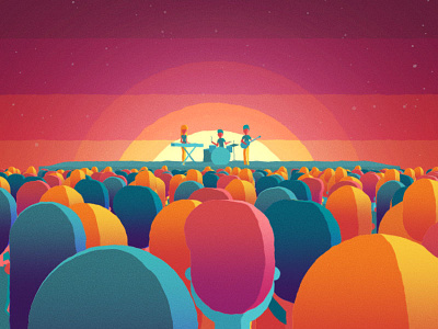 Festival color festival gradient illustration nashville