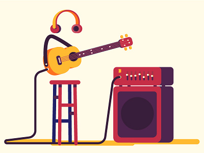 Style Test/WIP color illustration music nashville