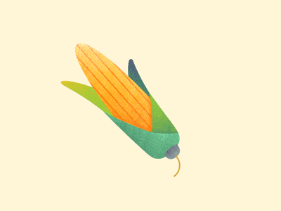 Floating Corn 2d after effects corn faux 3d floating illustrator