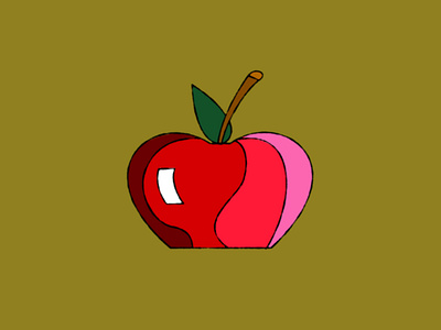 An apple 2d after effects illustration illustrator