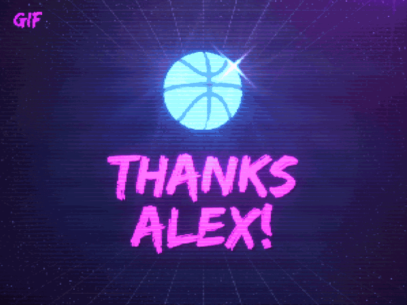 Thanks Alex! 1980s 80s animation debut motion graphics rad radical thanks alex