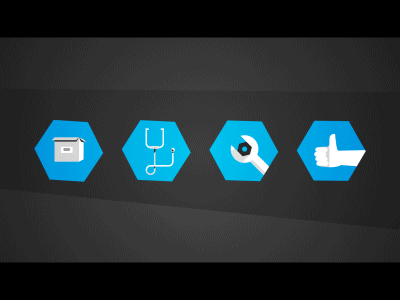 Repair Icons Animated after effects animated diagnosis icons motion graphics repair shipping thumbs up vector