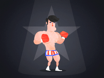 Animated Boxer (Rocky)