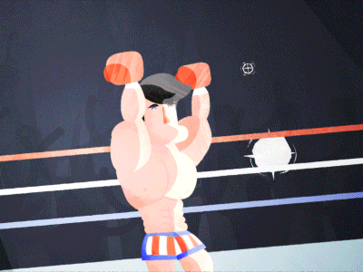 Happy 4th (Rocky Animated) 4th of july after effects animation boxing freedom gif illustrator independence day ivan drago knockout rocky