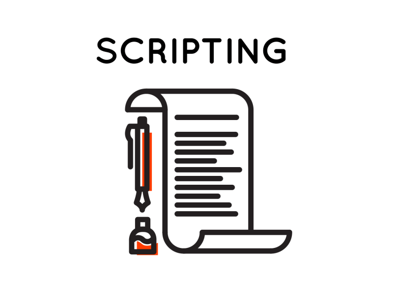 Scripting Icon Animated after effects animated animation icon illustrator ink pen script scripting stroke