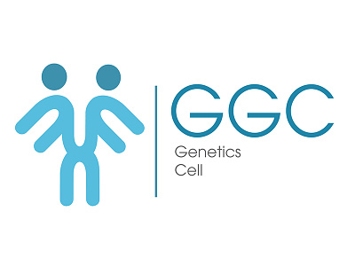 GGC Genetics Cell azul blue clinic logo clonación clínica genetic genética health hospital logo clínica salud