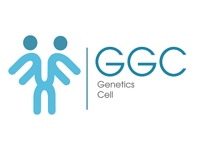 GGC Genetics Cell azul blue clinic logo clonación clínica genetic genética health hospital logo clínica salud