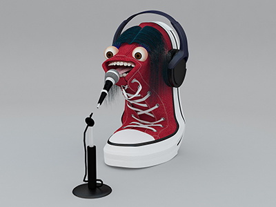 Speak Shoes Band 3d art director band cgi kecka model shoes