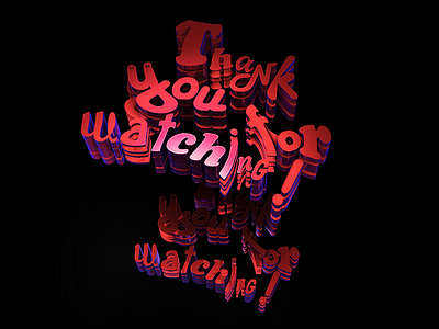 Thank You art cinema 4d direction graphic red thank typography you