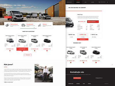 Car rental car czech republic design graphic web web design website