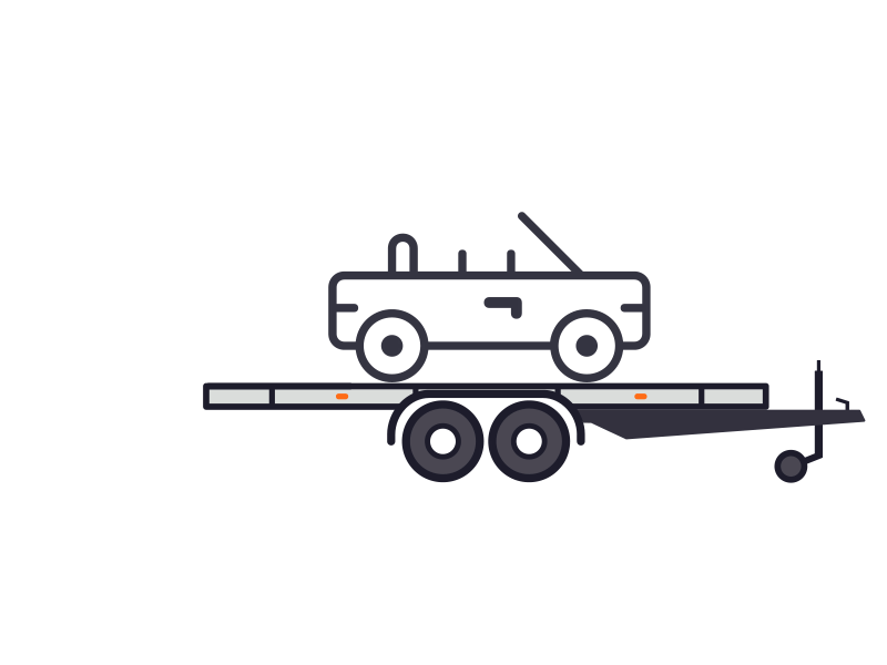 Trailer gif icon animated animation design gif icon graphic design illustrated illustrator trailer truck