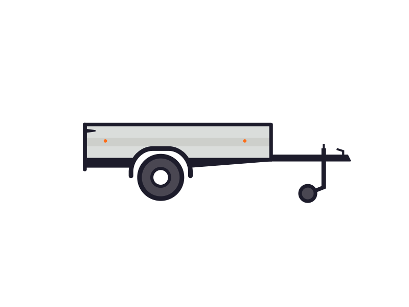 Trailer gif icon animation design gif graphic graphic design icons illustrator trailer truck