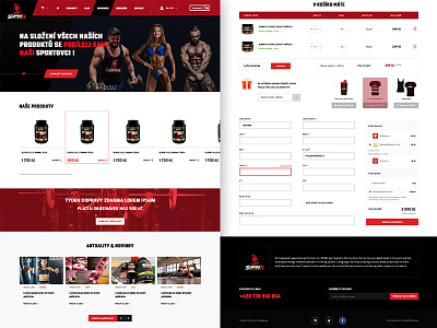 E-commerce design - gym supplements