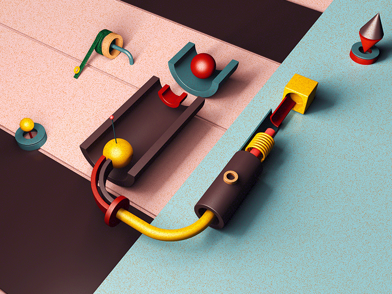 Typo - U letter u typo type typography minimalism cinema4d inspiration illustration c4d art 3d