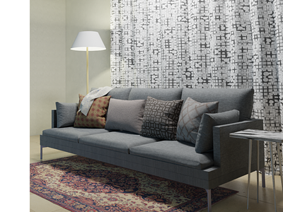 3D Couch designed in Blender blender 3d graphic design