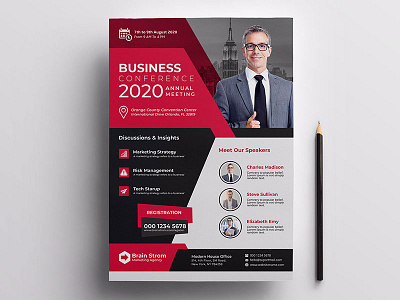 Conference Flyer Template a4 best business business flyer clean colorful conference conference flyer creative creative conference flyer flyer mordern photoshop psd psd template recent