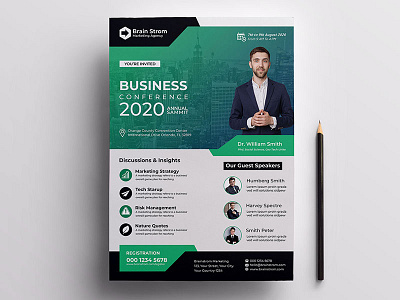 Conference Flyer Template a4 best business business flyer colorful conference conference flyer corporate creative latest meeting mordern new photoshop photoshop template psd psd template recent seminar