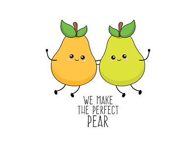 We Make The Perfect Pear cartoon character cute design graphic design illustration kawai mascot pear