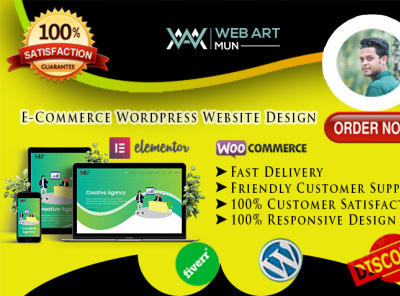 I will create responsive ecommerce wordpress website ecommerce multi vendor website responsive web design wordpress website