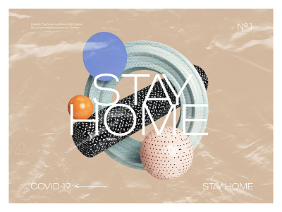 Stay Home 3d c4d covid19 design graphic illustration render stayhome typography vector vray
