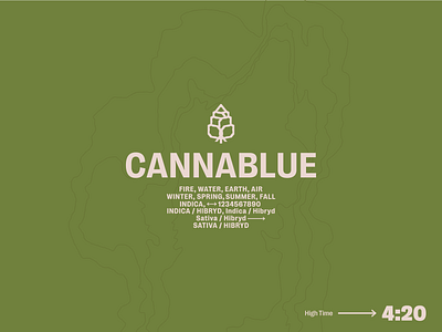 Cannablue logo 420 branding cannabis lake tahoe logo marijuana wordmark
