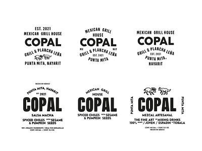 Copal brand badge brand branding design food graphic logo restaurant typography