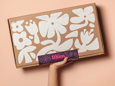 Hi Blum branding design flowers graphic illustration logo packaging