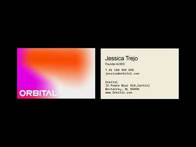 Orbital brand branding business card design entertainment gradient graphic graphic design logo mexico nl