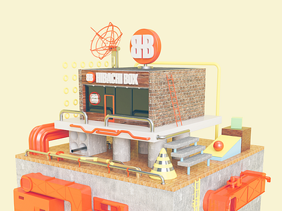 HibachiBox 3d box c4d kitchen restaurant