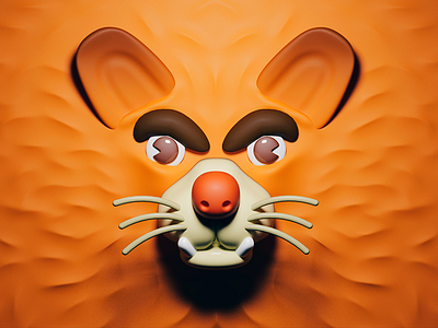 Fox 3d character fox illustration render
