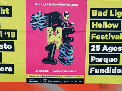 Poster HF 2018 3d cool festival illustration music poster typography