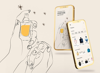 Perfume App app branding channel design dior fashion flat illustration illustrator perfume ui ux