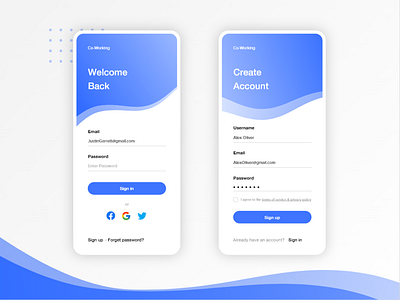 Sign in/ Sign up adobe xd adobexd app design iphone app iphone x iphonex sign in sign in page sign up signin signup ui