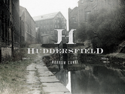 Huddersfield Narrow Canal canal logo retro typography vintage