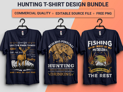 Hunting T-shirt design Bundle